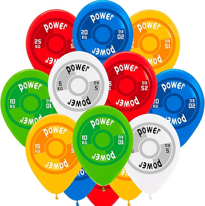 40pcs Barbell Balloons Weight Plate Balloons by Enimapod