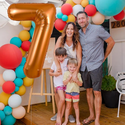TONIFUL 40 Inch Orange Large Numbers Balloon 0-9 Birthday Party Decorations - Image 5