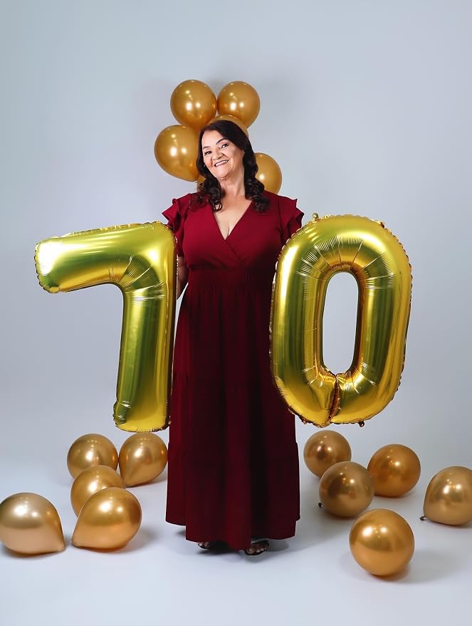 40 Inch Gold Number 0 Balloon Birthday Party Decorations - Image 8