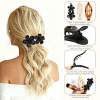 12 PCS Flat Hair Clips - 3 Styles Matte Flat Claw Clips Set Duckbill Barrettes for Women, No-Slip Strong Hold for Thin and Thick Hair, Hair Accessories for Girls Gift (Transparent)