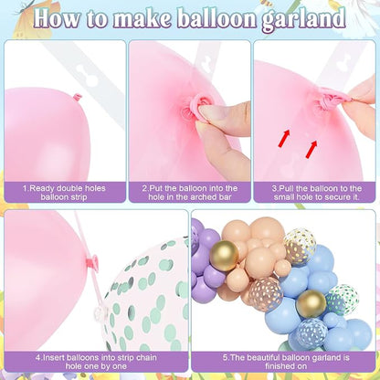 Amandir 164PCS Pastel Balloon Garland Kit, Rainbow Easter Unicorn Balloon Arch - Image 5
