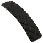Camila Paris CP2650 French Hair Barrette Clip for Girls, Black, Rubberized Metal Closure Strong Hold Grip Hair Clips for Women, No Slip and Durable Styling Girls Hair Accessories, Made in France