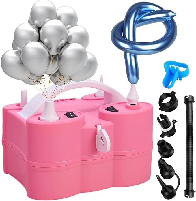 Electric Balloon Pump | 600W Dual Nozzles, 3-in-1 Air Pump by AJUJIAJIA