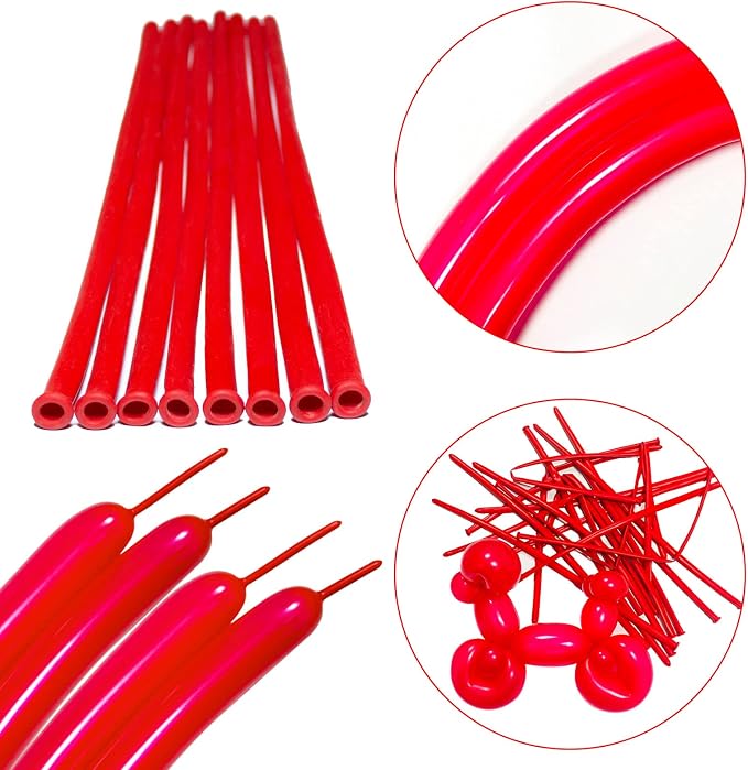 Red Long Balloons Premium 260 Twisting Balloons Animals Magic - Image 6