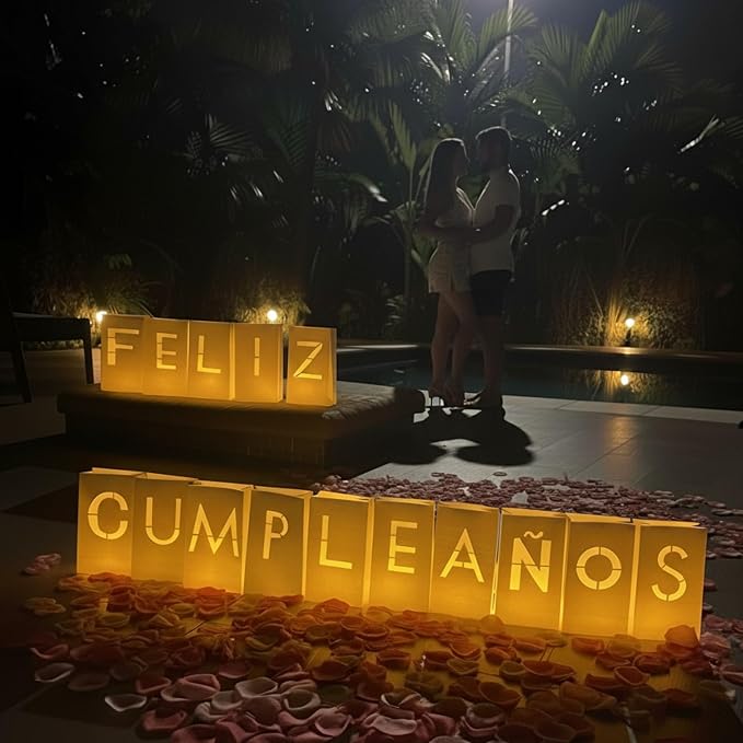 WYMM Feliz Cumpleaños Birthday Light Up Letters, Spanish Banner Decor | Spanish - Image 4
