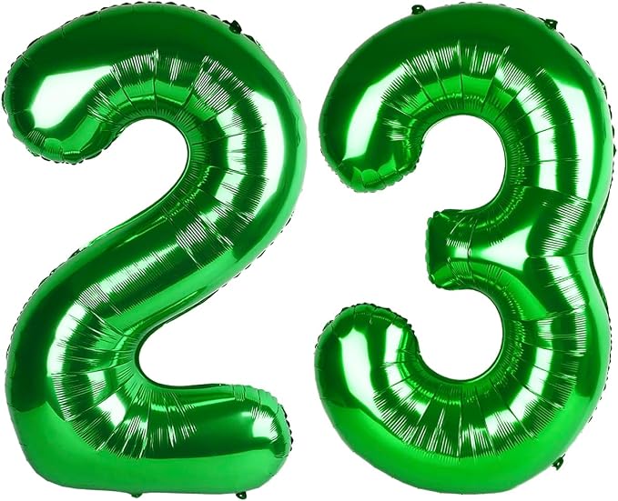 23 Balloon - Green Birthday Number Balloons, 40 Inch Decorations Men Women | by ALPHADELTAPI