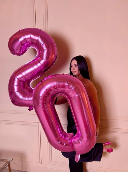 Rosy Purple Number 0 Balloon 40 inch, 0th Birthday Party Balloons Decoration | - Image 5