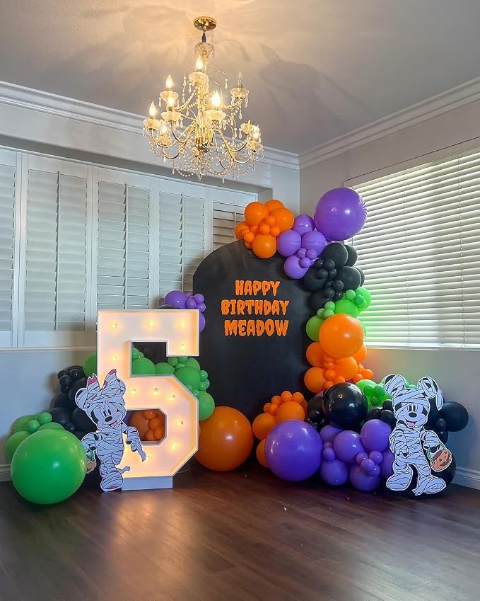 Halloween Party Balloons Decorations 12Inch 60Pcs | Black Orange Purple Green - Image 6