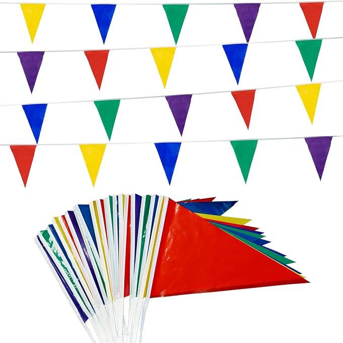 GREATRIL Bunting Pennant Banner 80 Flags by GREATRIL