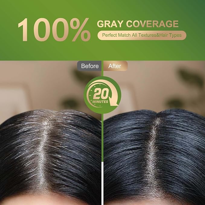Permanent Hair Dye Hair Color for Gray Hair Coverage PPD-Free Hair Color Kit Medium Brown Hair Dye 3C Dark Mocha Brown Chocolate Brown