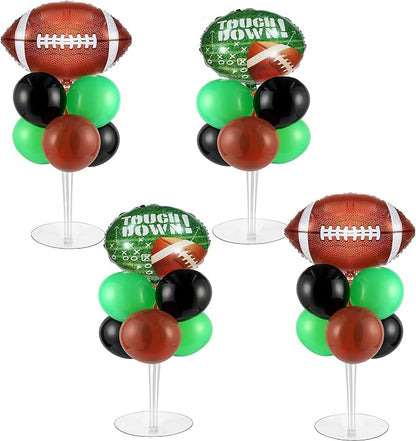 4 Sets Football Party Balloons Stand Kit, Football Party Balloon Centerpiece by Unknown