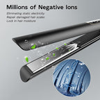 Nicebay 1” Titanium Flat Iron, Fast Heating Hair Straightener & Curler,with 5 Temp Settings, Negative Ion Technology,Travel-Friendly, Smooth Salon Design