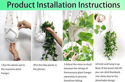 Comtelek Fake Hanging Plants Artificial Plants - Image 3