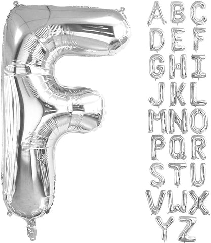 Lovoir 40 Inch Large Silver Letter F Balloons Big Size Jumbo Mylar Foil Helium by Lovoir