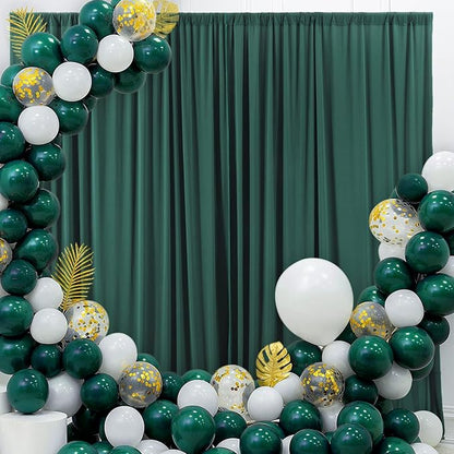 AK TRADING CO. 10 feet x 10 feet Black Polyester Backdrop Drapes Curtains Panels - Image 3