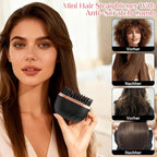 Mini Hair Straightener,30s Heating Wireless Cordless Portable Hair Straightener Brush,3-Speed Temperature Control,Christmas Gift for Women Men Home or Travel