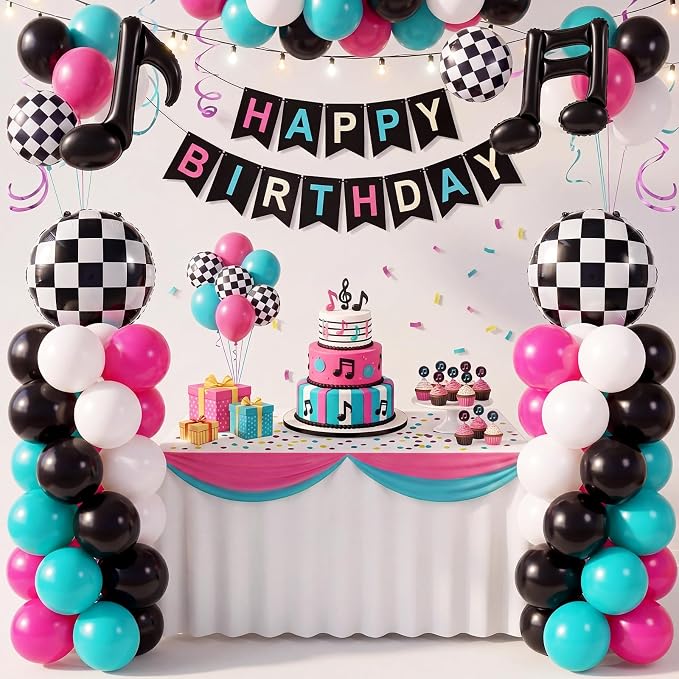 Arrowbash 2 Sets 165 Pcs 50s Rock and Roll Party Balloon Column Stand Kit | - Image 7