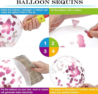 Pink Gold 6th Birthday Balloons - Image 3