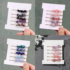 Crystal Hair Pins Gemstone Jeweled Bobby Pin Decorative Hair Accessories for Women Colorful Hairpins Set of 15