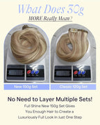 Full Shine Ash Blonde Clip in Hair Extensions Human Hair Thick Ash Blonde Highlighted Clip in Extensions for DIY 22 Inch 150 G 7 Pcs