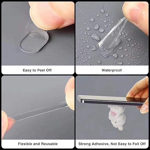400 Pcs Clear Double Sided Sticky Dots, Removable Mounting Putty Adhesive Pads - Image 2