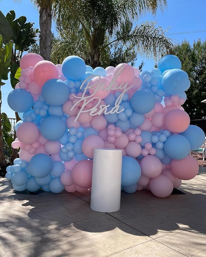 Pink and Blue Balloons Garland Arch Kit - Image 6