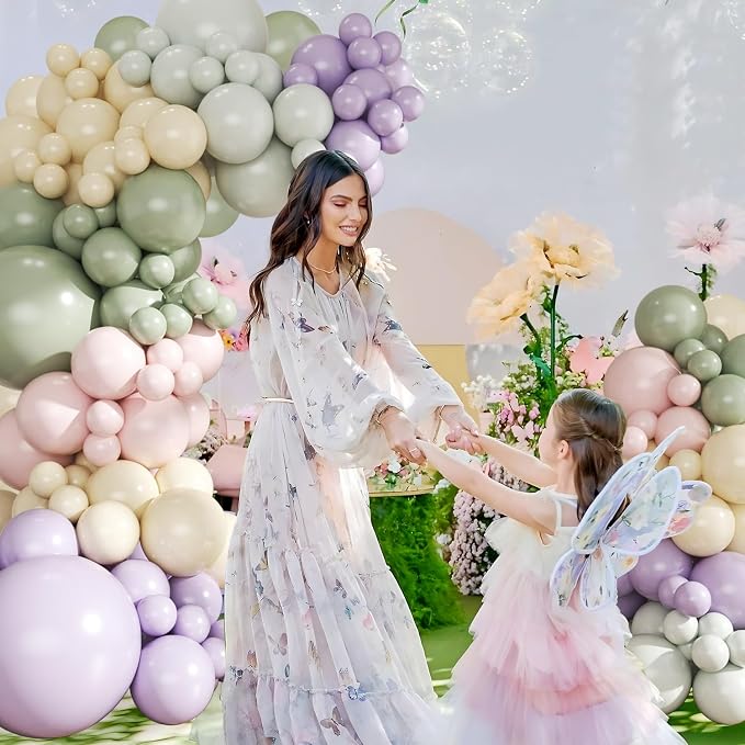 124 Pastel Balloon Arch Kit for Wildflower Baby Shower Birthday Decorations | - Image 6