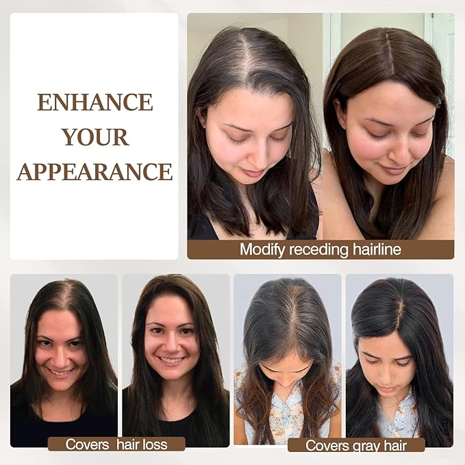 Rich Choices Hair Topper for Women Real Human Hair 100% Human Remy Toppers NO Bangs Hairs Toppers for Women with Thinning Hairs Clip in Hairpiece 4"x4.7"Lace Base 18 Inch #613 Bleach Blonde