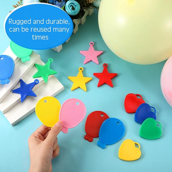 80 Pcs Plastic Balloon Weights Colorful Weights - Image 3