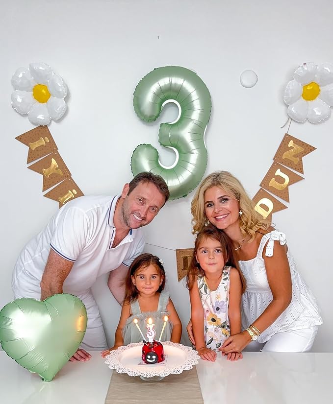 Oliver Green Number 3 Balloon 40 Inch - Image 2