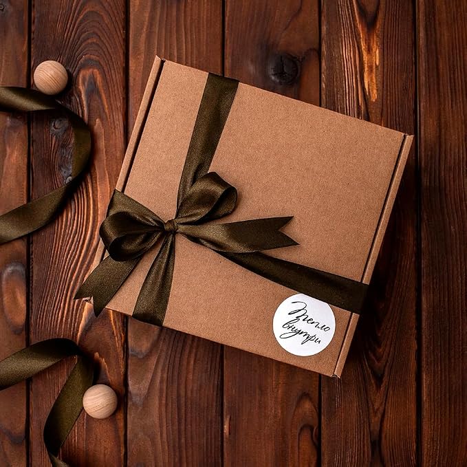 Brown Ribbon Gift Wrap Ribbons 3/8 in 25 Yards Thin Christmas Ribbon - Image 5