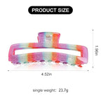 Hair Clip, Rectangle Design for Women Girls, Nonslip French Hair Claw Clips, Strong Hold Hair Jaw Clips, 4 Pack