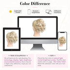 REECHO 9" Short Ponytail Extension, Classic Loose Curly Wavy Claw Clip Pony tails Hair Extensions HP001 Hairpieces for Women - Natural Blonde with Highlights