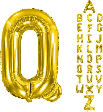 Letter Balloons Gold 40 Inch Q Large Giant Big Foil Mylar Balloon | by Unknown