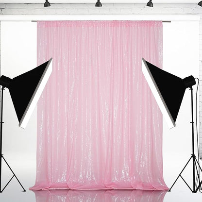 Eternal Beauty Pink 3mm Sequin Backdrop 8x8 Ft - Image 2