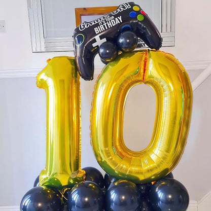 Gold 11 Balloon Number, 40 Inch Number 11 Balloon Large Gold Foil Mylar Helium - Image 2