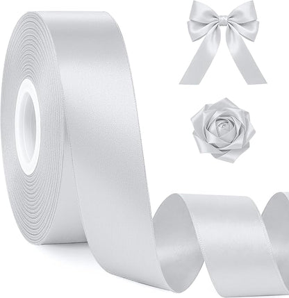 1In 30Yards Silver Satin Ribbon by Fullive
