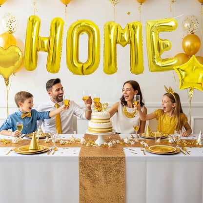 TONIFUL 40 Inch Large Gold Letter HOME Foil Balloons Alphabet Balloons | Giant - Image 6