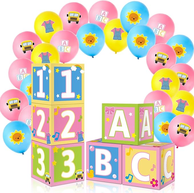 Cartoon Teacher Party Decorations Set Includes ABC Alphabet 123 Party Favor by WelcometoMinFyberd