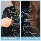 Professional Hair Cutting Cape with Geometric Grid Pattern, Longer Silicone Waterproof Cutting Mat,Neck Guide