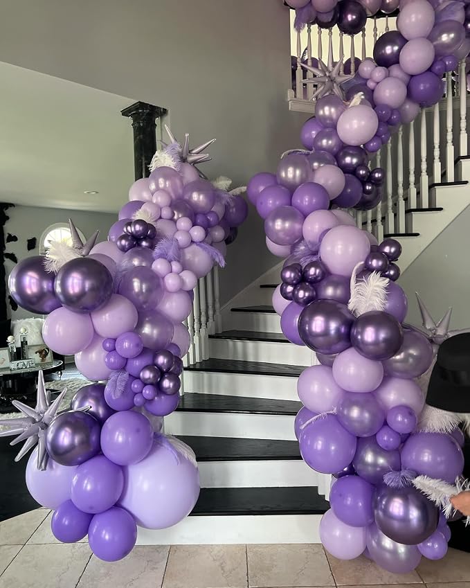 146Pcs Purple Balloons Garland Arch Kit - Image 5