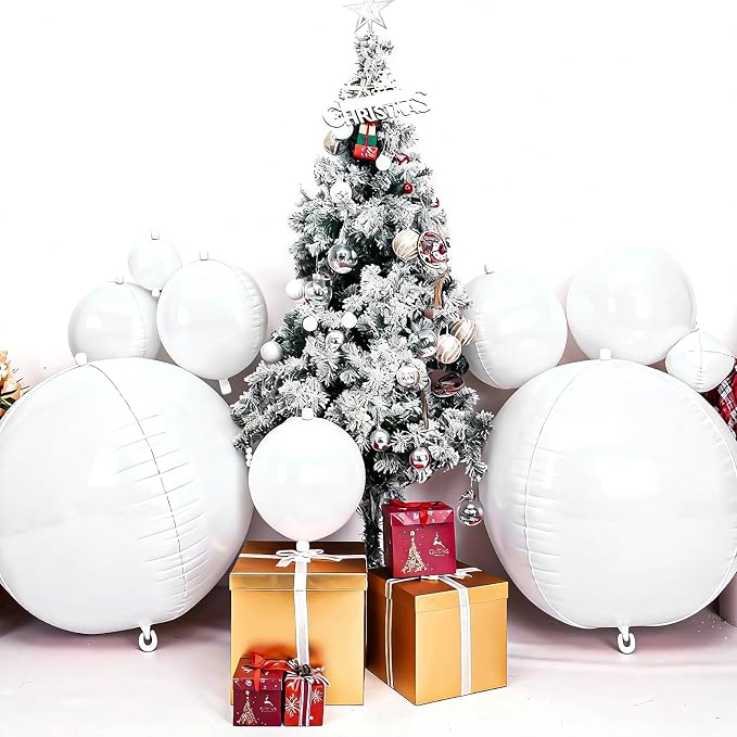 50 Inch Giant White Round Foil Balloons - Image 5