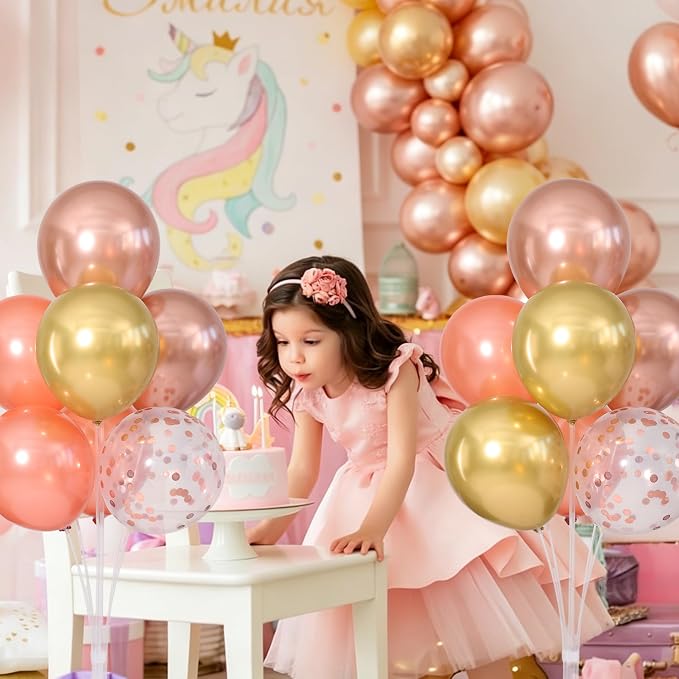 Rose Gold Balloons Table Centerpieces Stand Kit - Image 5