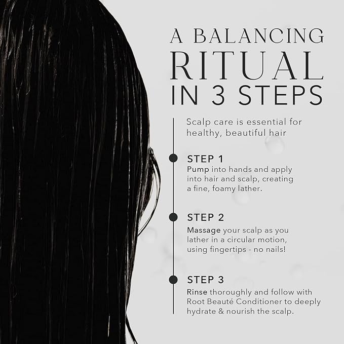 Kiwabi Root Beauté Itchy Scalp Shampoo – Sulfate-Free Natural Shampoo for Dry, Oily & Sensitive Skin – ph-Balanced Scalp Treatment with 23 Botanicals for Hair Growth & Hydration