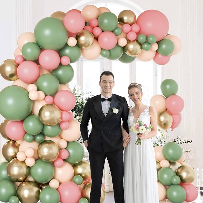 60pcs Pink and Green Balloons - Image 6