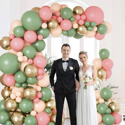 60pcs Pink and Green Balloons - Image 6