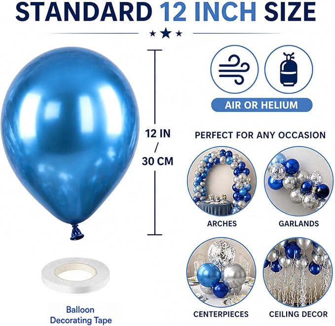 Blue and Silver Balloons - Image 4