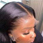 SKINLIKE Real HD Lace Wig 13x6 Full Frontal HD Lace Front Wigs Human Hair Pre Plucked Bleached Knots 180% Density 0.10mm Ultra-thin Invisible Lace Straight Human Hair Wigs For Women 24 Inch