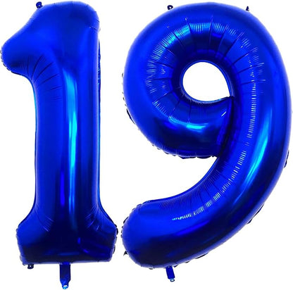 40 Inch Navy Blue 19 Balloons Giant 19 Balloons Navy Blue 19 Birthday Balloons by LHOAVWE