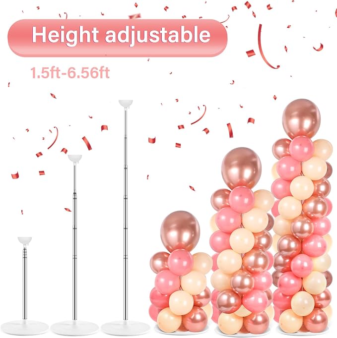 2 Sets Adjustable Balloon Column Stand Kit - Image 4